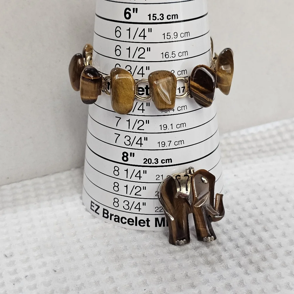 Tiger's Eye Bracelets and Pendant Bundle Set Vintage - Picture 6 of 14